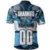Cronulla-Sutherland Sharks Polo Shirt - Sharkies With Aboriginal Style Polo Shirt
