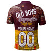 Broncos Custom Polo Shirt - Old Boys Bronxnation With Aboriginal Style Polo Shirt