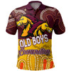 Broncos Custom Polo Shirt - Old Boys Bronxnation With Aboriginal Style Polo Shirt