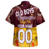 Brisbane Broncos Custom Hawaiian Shirt - Old Boys Bronxnation With Aboriginal Style Hawaiian Shirt