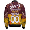 Brisbane Broncos Custom Bomber Jacket - Old Boys Bronxnation With Aboriginal Style Bomber Jacket