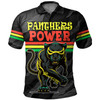 Penrith Panthers Custom Polo Shirt- Panther Supporter Polo Shirt