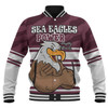 Manly Warringah Sea Eagles Baseball Jacket- Manly Warringah Sea Eagles Supporter Baseball Jacket