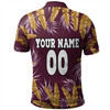 Brisbane Broncos Custom Polo Shirt - Tropical Patterns Brisbane Broncos Polo Shirt