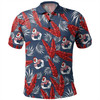 Sydney Roosters Custom Polo Shirt - Tropical Patterns Sydney Roosters Polo Shirt