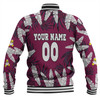 Manly Warringah Sea Eagles Baseball Jacket - Tropical Patterns Eagles Baseball Jacket