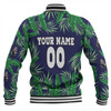 New Zealand Warriors Custom Baseball Jacket - Tropical Patterns Warriors Baseball Jacket