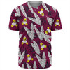 Manly Warringah Sea Eagles Baseball Shirt - Tropical Patterns Eagles Baseball Shirt