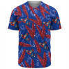 Newcastle Knights Custom Baseball Shirt - Tropical Patterns Knights Baseball Shirt