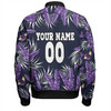 Melbourne Storm Custom Bomber Jacket - Tropical Patterns Melbourne Storm Bomber Jacket