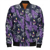 Melbourne Storm Custom Bomber Jacket - Tropical Patterns Melbourne Storm Bomber Jacket