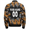 Wests Tigers Custom Bomber Jacket - Tropical Patterns Wests Tigers Bomber Jacket