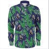 New Zealand Warriors Custom Long Sleeve Shirt - Tropical Patterns Warriors Long Sleeve Shirt