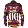 Brisbane Broncos Custom Long Sleeve Shirt - Tropical Patterns Broncos With Long Sleeve Shirt