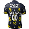North Queensland Cowboys Custom Polo Shirt - North Queensland Cowboys With Maori Patterns Polo Shirt