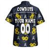 North Queensland Cowboys Custom Hawaiian Shirt - North Queensland Cowboys With Maori Patterns Hawaiian Shirt