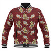 Redcliffe Dolphins Custom Baseball Jacket - Redcliffe Dolphins With Maori Patterns Baseball Jacket