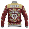 Redcliffe Dolphins Custom Baseball Jacket - Redcliffe Dolphins With Maori Patterns Baseball Jacket