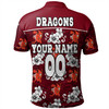 St. George Illawarra Dragons Custom Polo Shirt - St. George Illawarra Dragons With Maori Patterns Polo Shirt