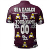 Manly Warringah Sea Eagles Polo Shirt - Manly Warringah Sea Eagles With Maori Patterns Polo Shirt