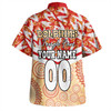 Redcliffe Dolphins Hawaiian Shirt - Tropical Patterns And Dot Painting Eat Sleep Rugby Repeat