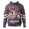 Sydney Roosters Hoodie - Tropical Patterns And Dot Painting Eat Sleep Rugby Repeat