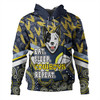 North Queensland Cowboys Hoodie - Tropical Patterns And Dot Painting Eat Sleep Rugby Repeat