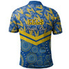 Parramatta Eels Sport Polo Shirt - Tropical Patterns And Dot Painting Eat Sleep Rugby Repeat