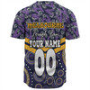 Melbourne Storm Baseball Shirt - Tropical Patterns And Dot Painting Eat Sleep Rugby Repeat