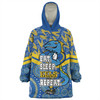 Parramatta Eels Sport Snug Hoodie - Tropical Patterns And Dot Painting Eat Sleep Rugby Repeat