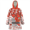 St. George Illawarra Dragons Snug Hoodie - Tropical Patterns And Dot Painting Eat Sleep Repeat