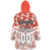 St. George Illawarra Dragons Snug Hoodie - Tropical Patterns And Dot Painting Eat Sleep Repeat