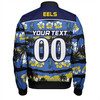 Parramatta Eels Sport Bomber Jacket - Tropical Hibiscus and Coconut Trees
