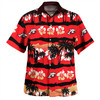 Redcliffe Dolphins Hawaiian Shirt - Tropical Hibiscus and Coconut Trees