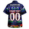 New Zealand Warriors Sport Hawaiian Shirt - Tropical Hibiscus and Coconut Trees