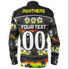 Penrith Panthers Long Sleeve Shirt - Tropical Hibiscus and Coconut Trees
