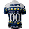 North Queensland Cowboys Polo Shirt - Tropical Hibiscus and Coconut Trees