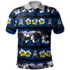 North Queensland Cowboys Polo Shirt - Tropical Hibiscus and Coconut Trees