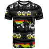 Penrith Panthers T-Shirt - Tropical Hibiscus and Coconut Trees