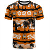 Wests Tigers T-Shirt - Tropical Hibiscus and Coconut Trees