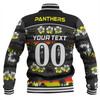 Penrith Panthers Baseball Jacket - Tropical Hibiscus and Coconut Trees