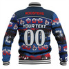 Sydney Roosters Baseball Jacket - Tropical Hibiscus and Coconut Trees