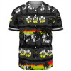 Penrith Panthers Baseball Shirt - Tropical Hibiscus and Coconut Trees