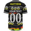 Penrith Panthers Baseball Shirt - Tropical Hibiscus and Coconut Trees