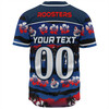 Sydney Roosters Baseball Shirt - Tropical Hibiscus and Coconut Trees