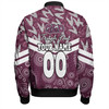Cane Toads Sport Bomber Jacket - Tropical Patterns And Dot Painting Eat Sleep Rugby Repeat