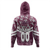 Cane Toads Sport Hoodie - Tropical Patterns And Dot Painting Eat Sleep Rugby Repeat