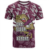 Cane Toads Sport T-Shirt - Tropical Patterns And Dot Painting Eat Sleep Repeat