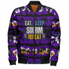 Melbourne Storm Bomber Jacket - Eat Sleep Repeat With Tropical Patterns