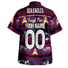 Manly Warringah Sea Eagles Hawaiian Shirt - Eat Sleep Repeat With Tropical Patterns